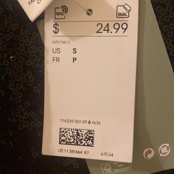 Sequins top NWT by H&M size small - Picture 6 of 6